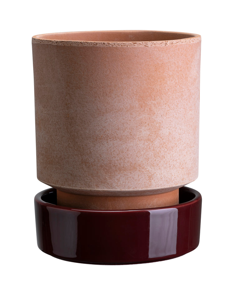 PLANT POT W SAUCER - 21x25cm