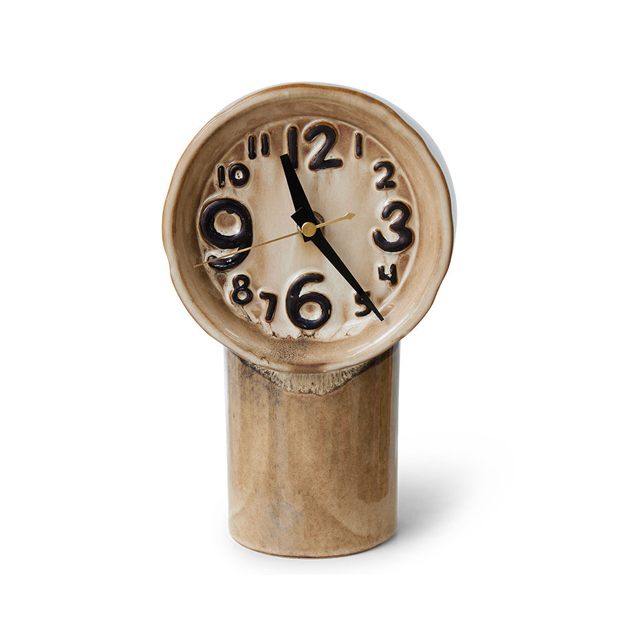 HKLIVING RETRO CERAMIC CLOCK : CREAM