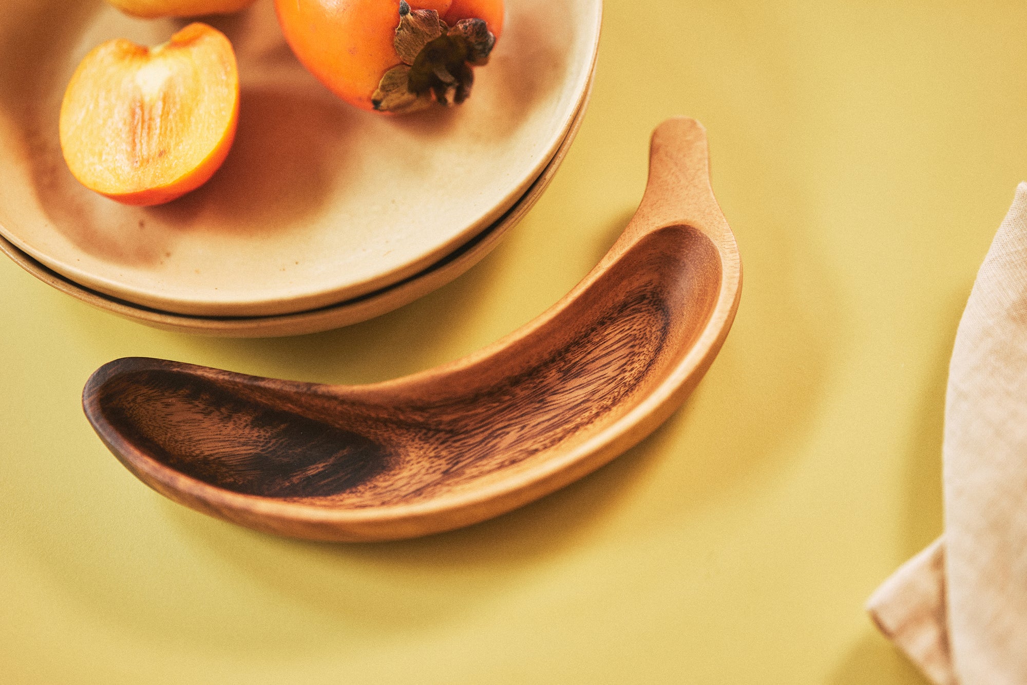 HKLIVING ACACIA BANANA BOWL