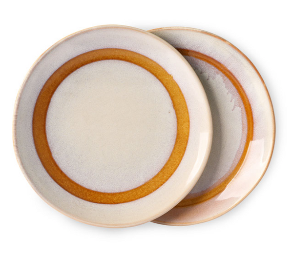 HKLIVING SNOW DESSERT PLATE (SET OF 2)